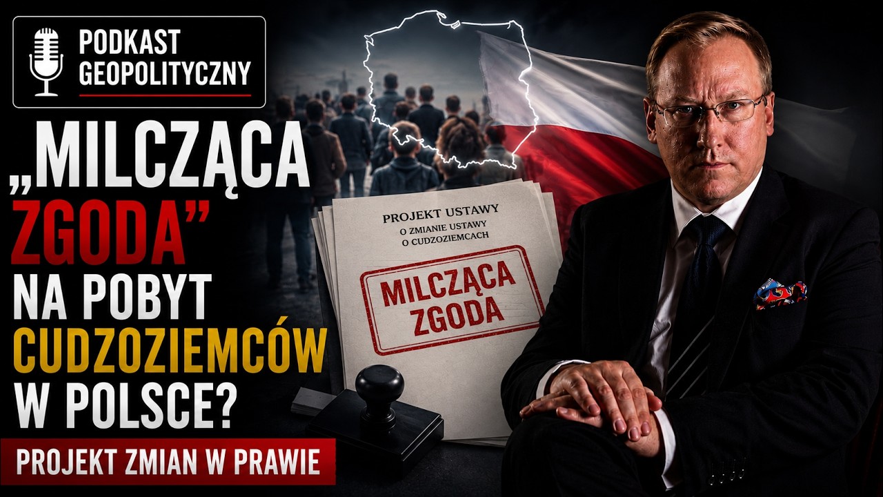 YouTube post by @Leszek_Sykulski for buycoffee.to. Caption reads: "Tacit consent" for foreigners to stay in Poland?....