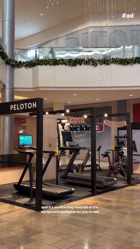 Instagram post by @gracielavx for Peloton. Caption reads: #ad Checking out the new @onepeloton store....