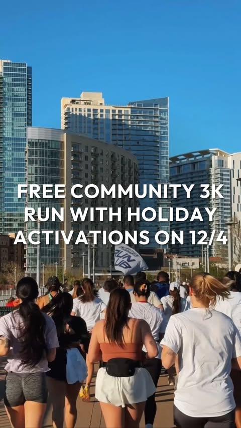 Instagram post by @austinites101 for Champs Sports. Caption reads: THIS COMMUNITY 3K RUN IS RETURNING TO AUSTIN WITH....