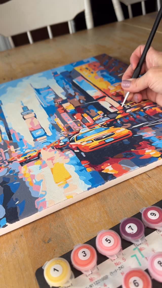 Instagram post by @itsbrooke.griffin for Number Artist. Caption reads: Create. Relax. Repeat. 🎨✨ With Number Artist’s....