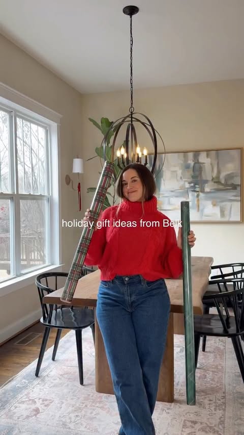 Instagram post by @kaceynicoleabbott for Belk. Caption reads: Holiday shopping made easy thanks to @belk ‘s AI....