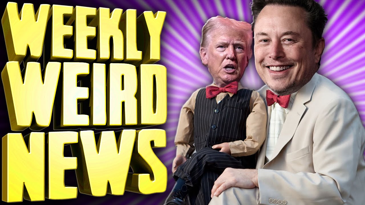 YouTube post by @InternetTodayTV for HuffPost. Caption reads: Elon Musk is Running the US Government - Weekly....