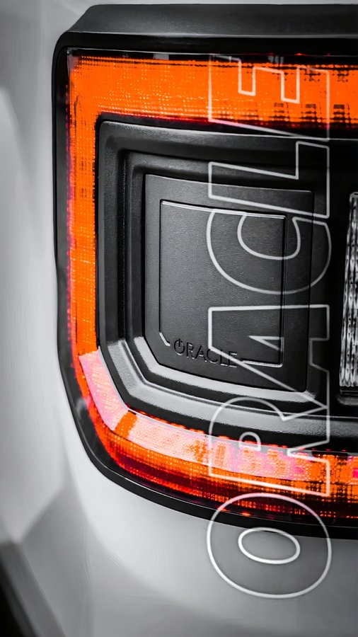 Instagram post by @alexquinterro for ORACLE Lighting. Caption reads: Brighter, bolder, and built to turn heads! Check....