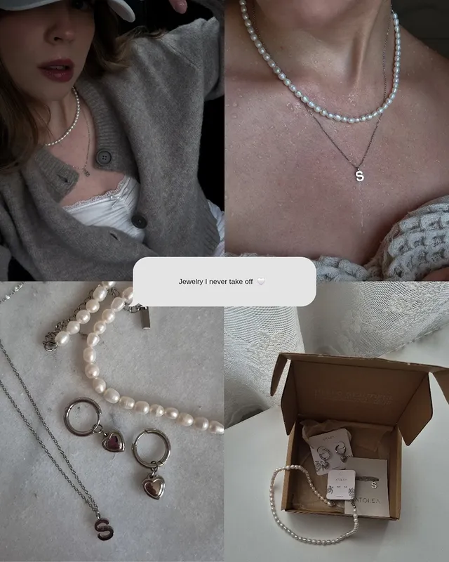 Instagram post by @saarasplace for Atolea Jewelry. Caption reads: [...] ✨️ Been living in these pieces from....