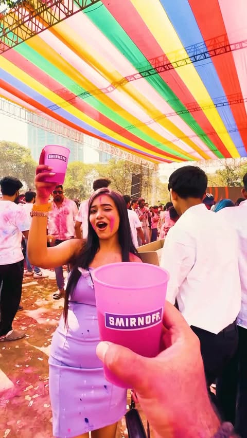 Instagram post by @myself_shivangi_ for Smirnoff. Caption reads: [...] your glass has the new Minty Jamun from....