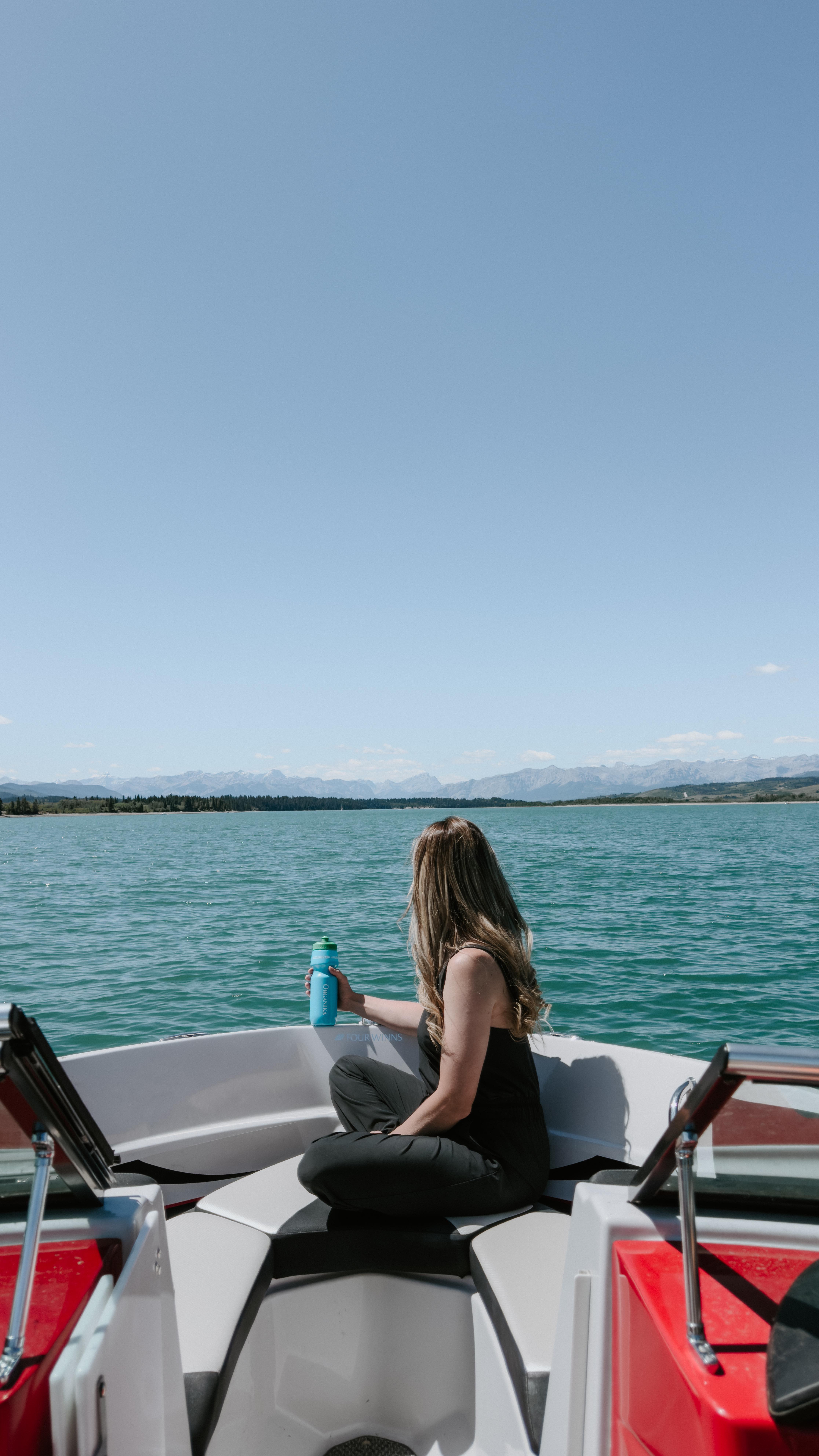 Instagram post by @todaysmodernbebe for Organika. Caption reads: POV: We made it to the boat… after three outfit....