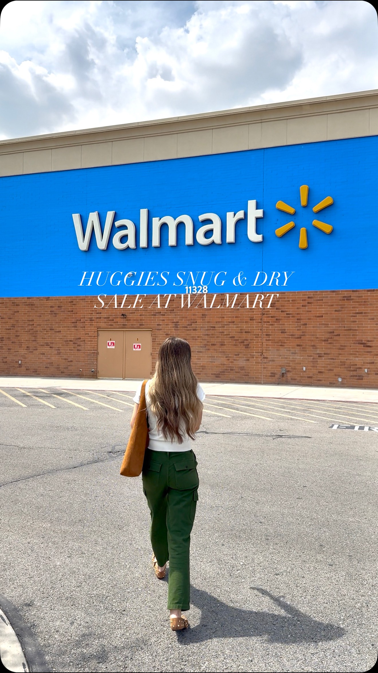 Instagram post by an influencer for Huggies. Caption reads: #ad Run to Walmart to try Huggies Snug & Dry to....