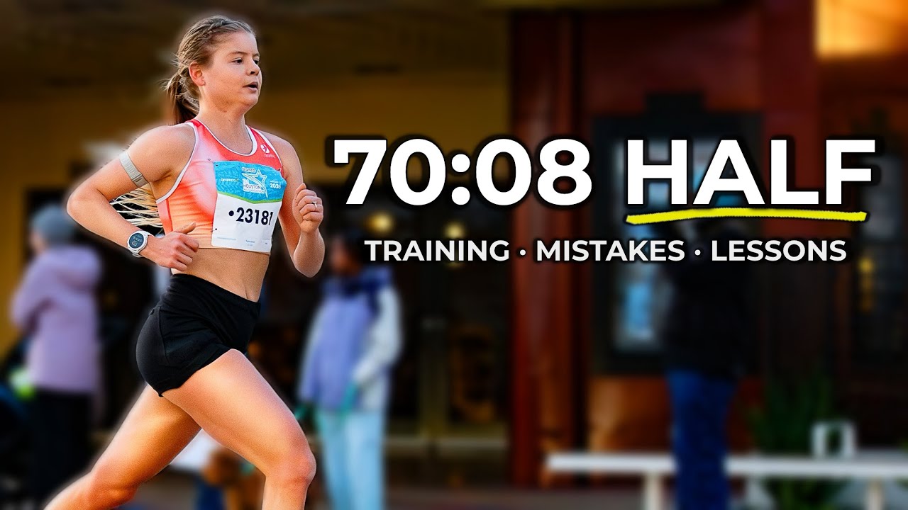 YouTube post by @allie_ostrander for Shokz. Caption reads: How I Ran 70:08 in My 2nd Ever Half Marathon |....