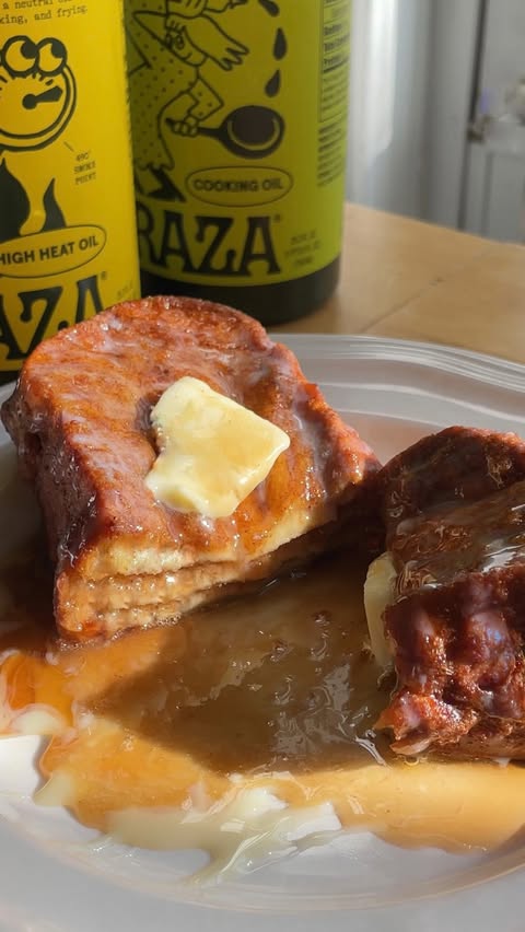 Instagram post by @cam.eats.first for Graza. Caption reads: PUMPKIN PECAN HONG KONG FRENCH....