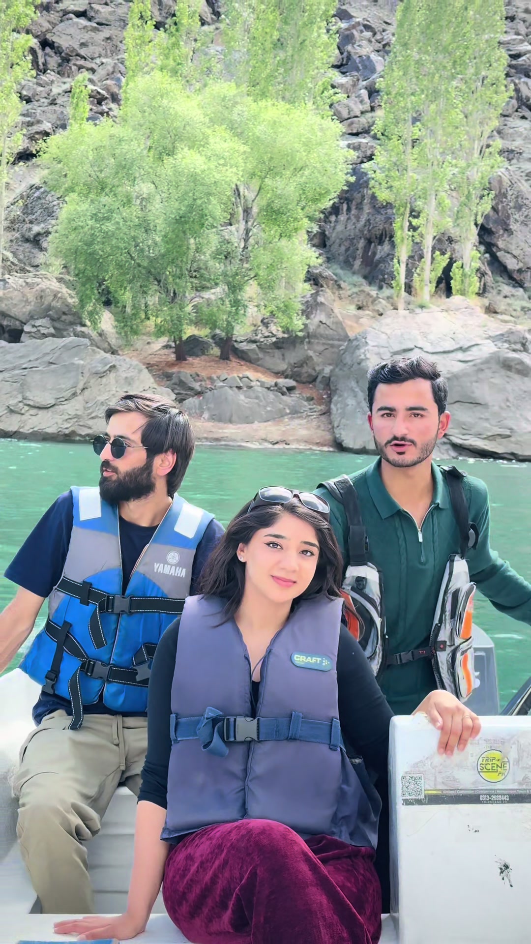 TikTok post by @travelwithshiraz for Pakistan Tehreek-e-Insaf. Caption reads: WELL COME TO SKARDU📍 DM for SKARDU Byairtrip with....