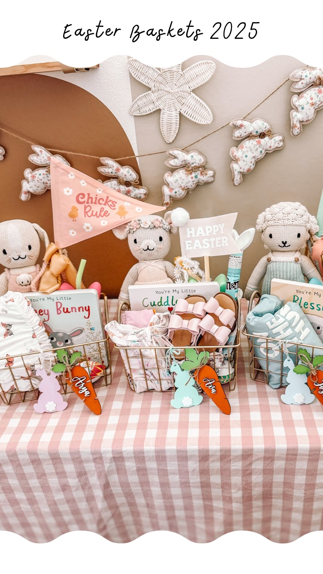 Instagram post by @_jacqueline.nicole for Kyte Baby. Caption reads: Easter Basket ideas your kids will love....