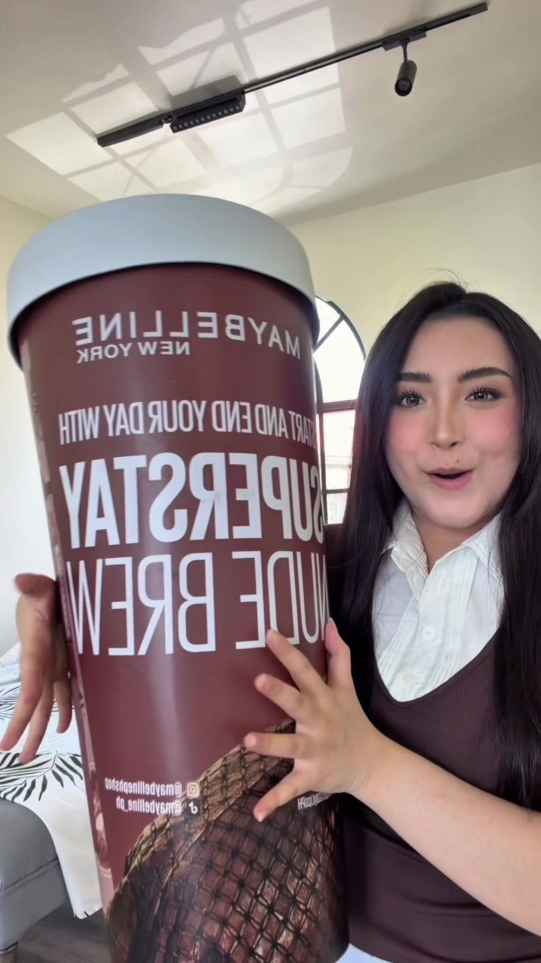 TikTok post by @beaaborres for Maybelline New York PH. Caption reads: [...] kit! See you on July 27, 7PM☕💋 @Maybelline....
