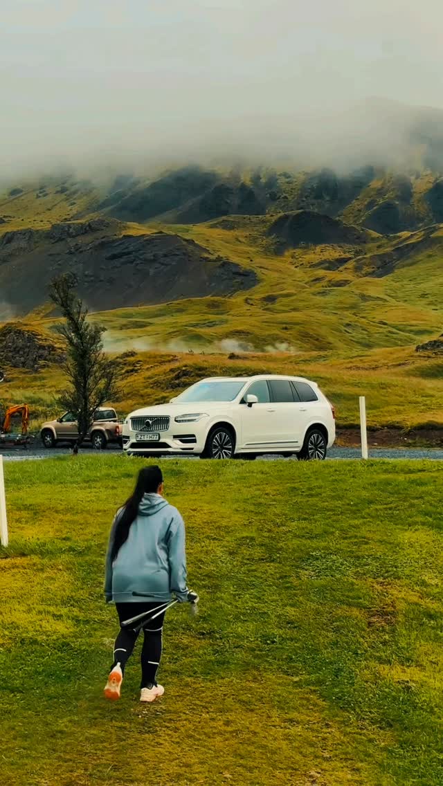 Instagram post by @thuymi for Volvo Cars. Caption reads: 🇮🇸We can talk about Iceland for days! There is....