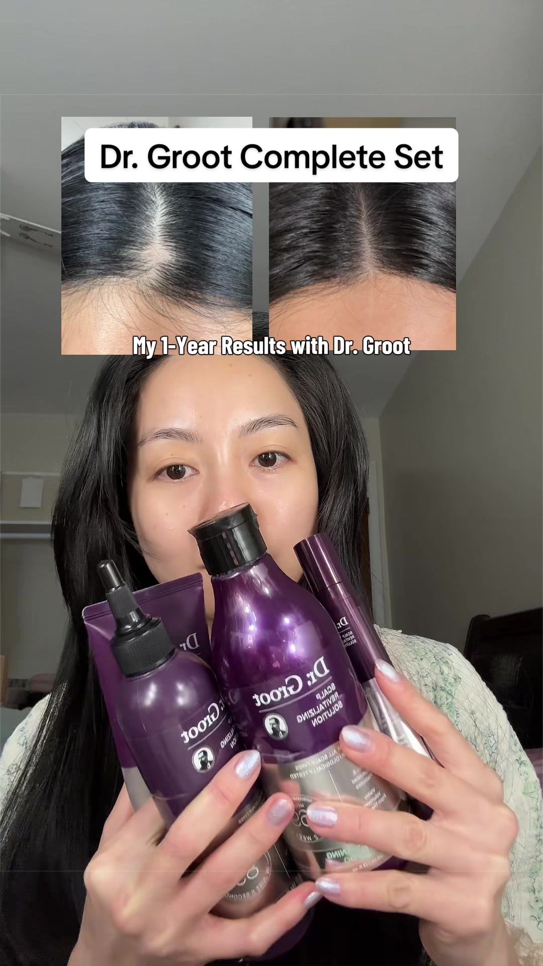 TikTok post by @nphiynhi for LG BEAUTY. Caption reads: [...] @Dr. Groot Hair @LGbeauty US.