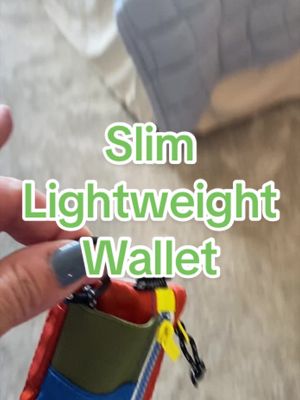 TikTok post by @mama5.finds for Thread Wallets. Caption reads: [...] #WalletWithClip #SlimWallet @@Thread Wallets.