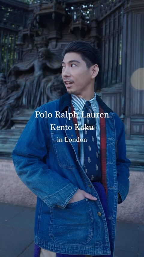 Instagram post by @esquirejapan for Polo Ralph Lauren. Caption reads: [...] producer／Tomohiro Yasuda （HEARST）....