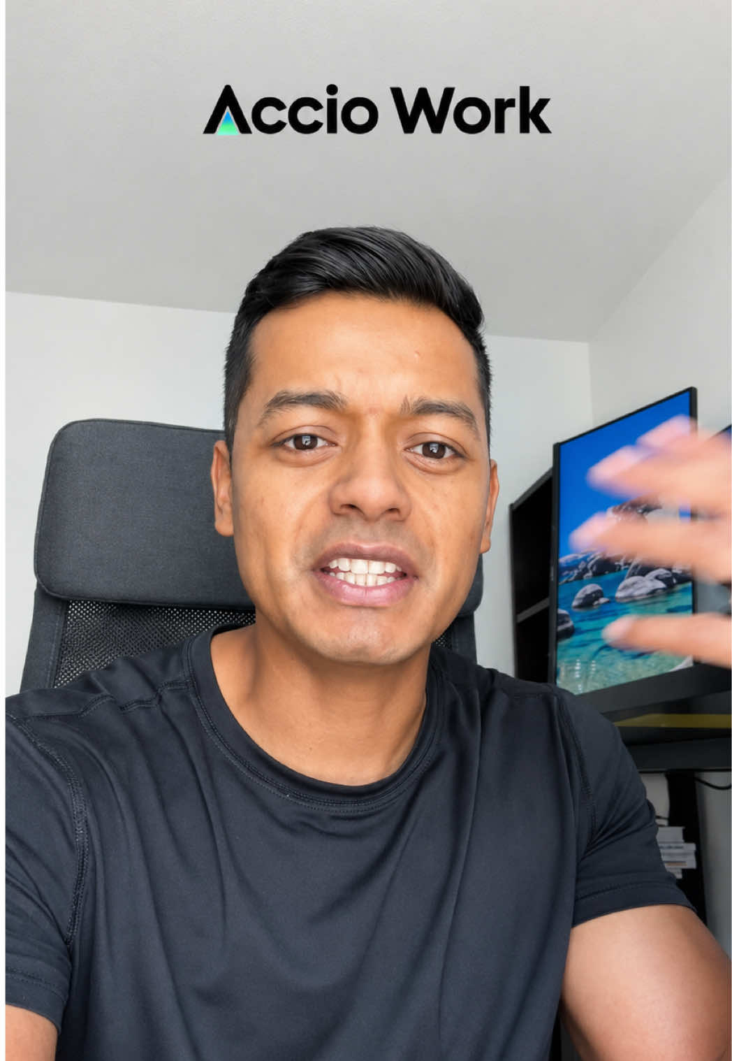 TikTok post by @iamnicorojas for Accio. Caption reads: [...] AI use case that actually blows my mind.....