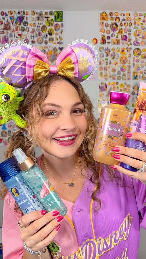 Instagram post by @pincessshannon for Bath & Body Works. Caption reads: NEW Disney Princess @bathandbodyworks collection....