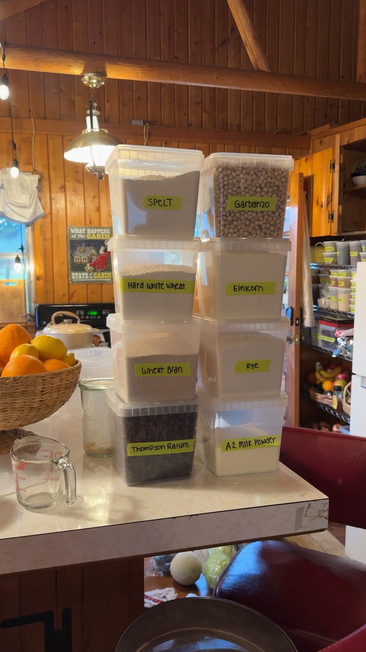 Instagram post by @alexandra.kassis for Azure Standard. Caption reads: Organic grains I’m buying in bulk & prepping for....