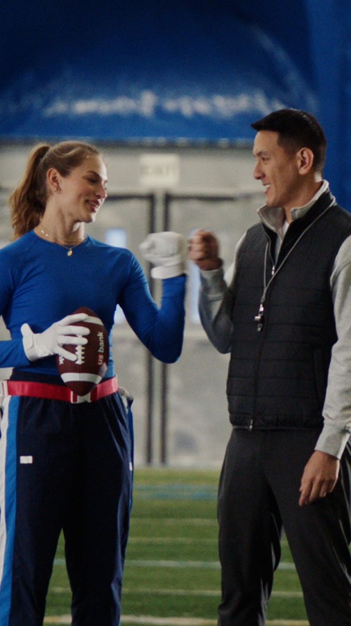 Instagram post by @humphreytalks for US Bank. Caption reads: Boost your financial playbook with @humphreytalks....