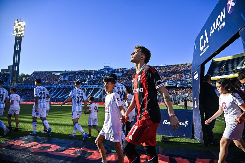 Instagram post by @facucolidio for adidas Argentina. Caption reads: 🤍❤️🤍

@riverplate
@adidasar 
#creadoconadidas.