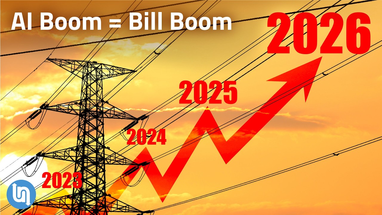 YouTube post by @UndecidedMF for vidIQ. Caption reads: How AI is Destroying Your Electric Bill.