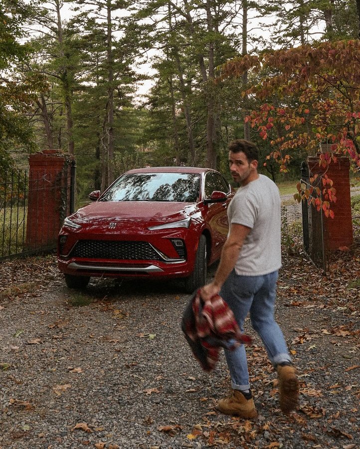Instagram post by @probablythis for Buick. Caption reads: [...] trip to my favorite orchard in the 2026....