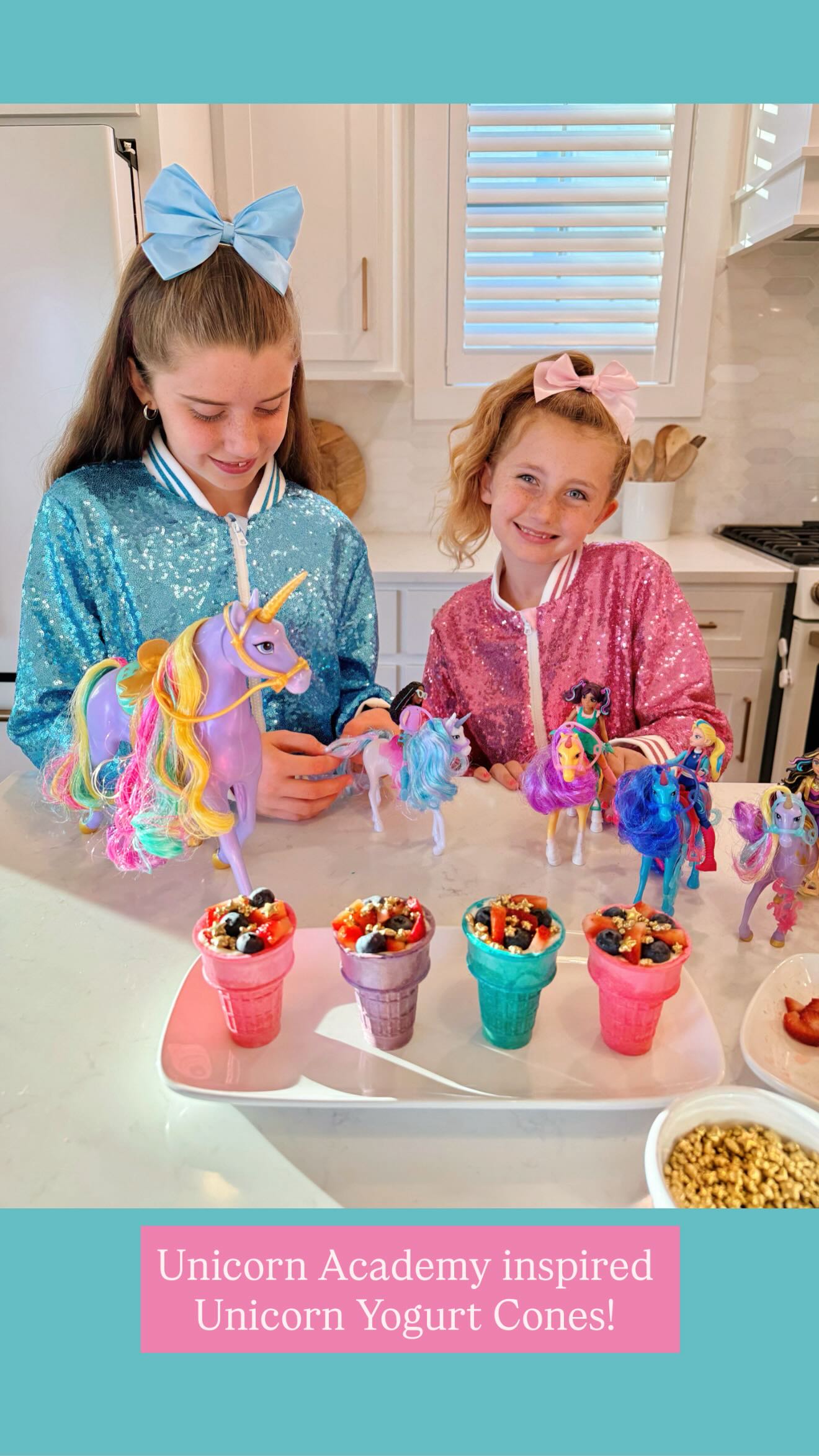 Instagram post by @rosiemaxhimer for Spin Master. Caption reads: 🦄 Recipe for a magical day: pick up....