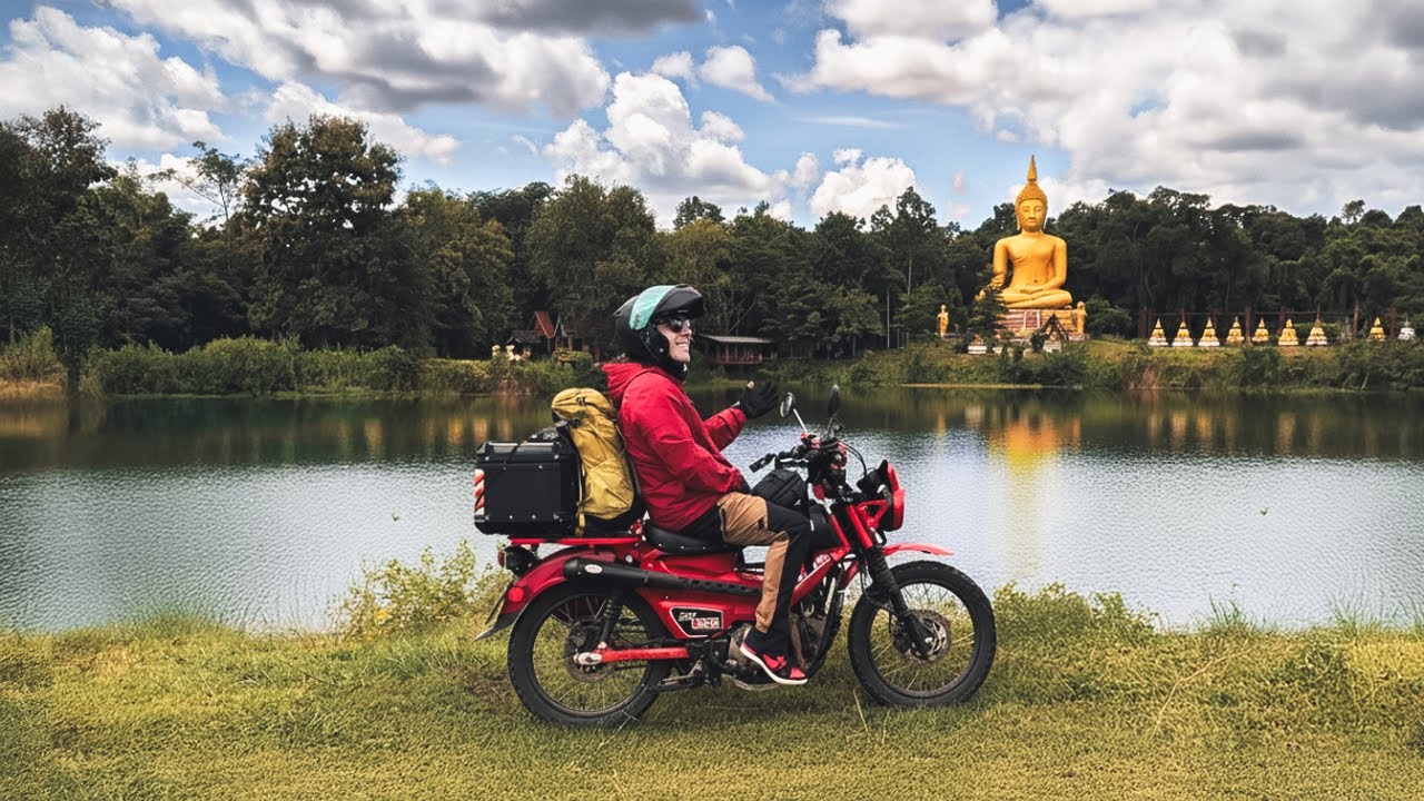 YouTube post by @PaddyDoyle. for SafetyWing. Caption reads: Journey Along The Mekong 🇹🇭 — Ep1: Life on the....