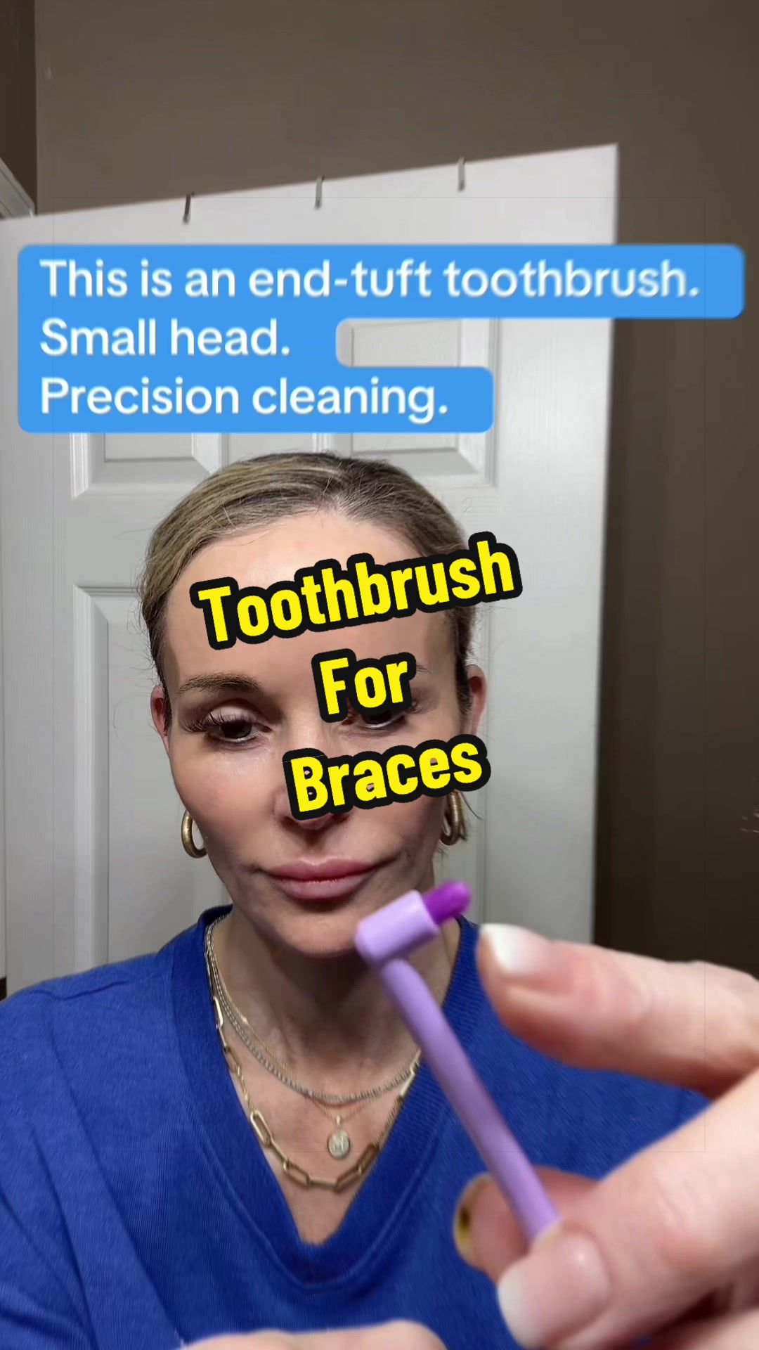 TikTok post by @drmelissajones for CEELIKE & MSDRWIKEY Oral Care. Caption reads: [...] #oralhealth #toothbrush @CEELIKE & MSDRWIKEY....