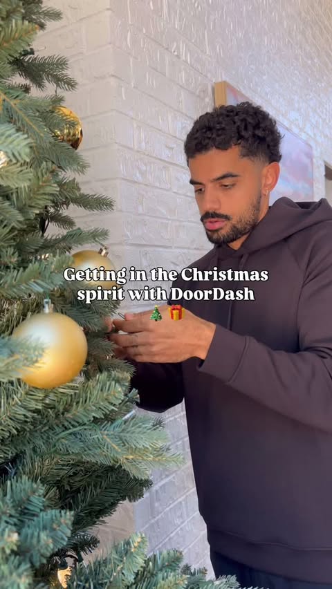 Instagram post by @jalen_noble for DoorDash. Caption reads: Extra motivated this year to get in the Xmas....