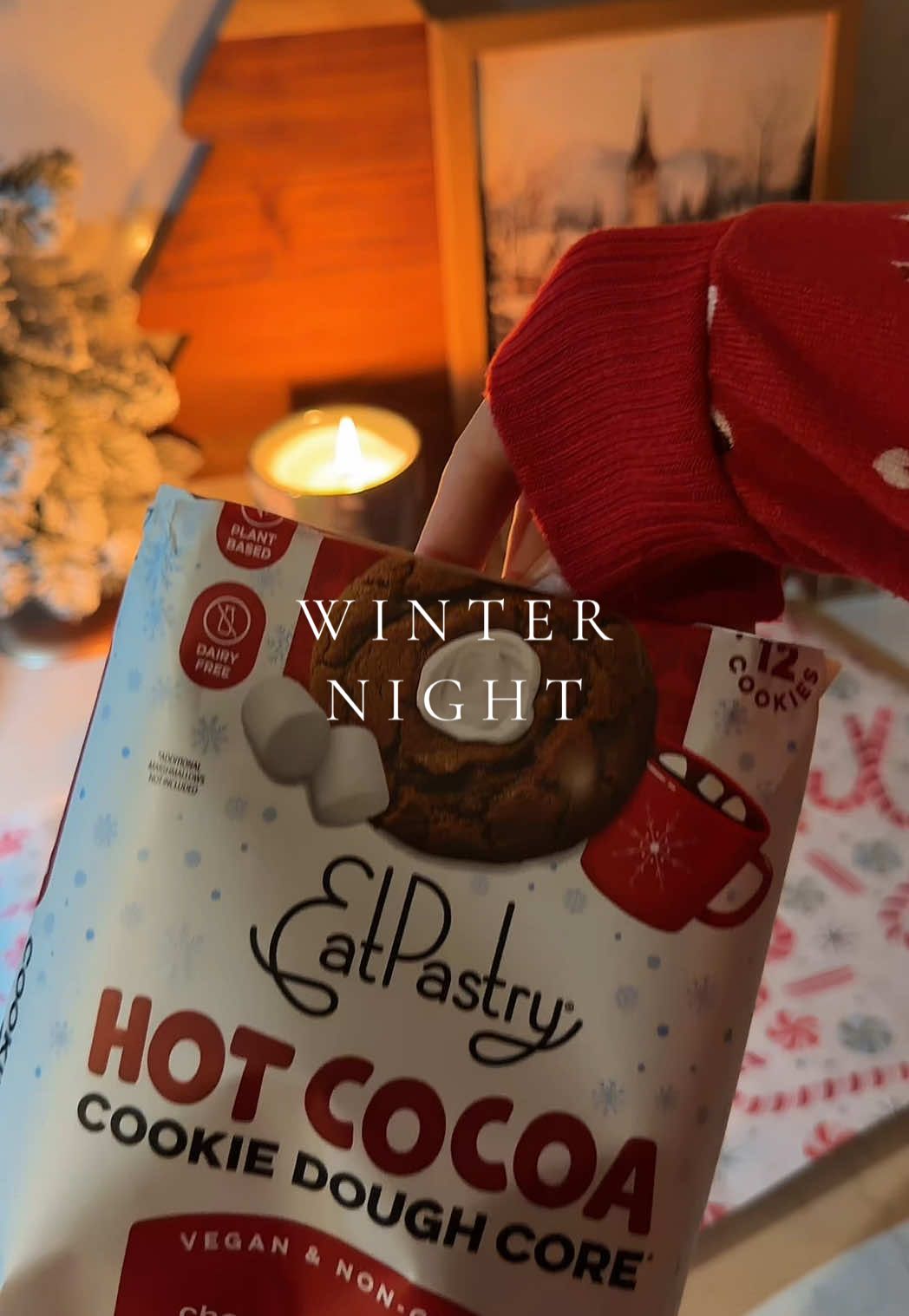 TikTok post by @elysian.living for philosophy. Caption reads: [...] ❤️ #winter #cozy #nightroutine #selfcare....