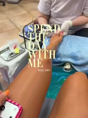 TikTok post by @kelseylwashburn for Just Ingredients. Caption reads: Spend the day with me 🫶 finally nail dayyyy....