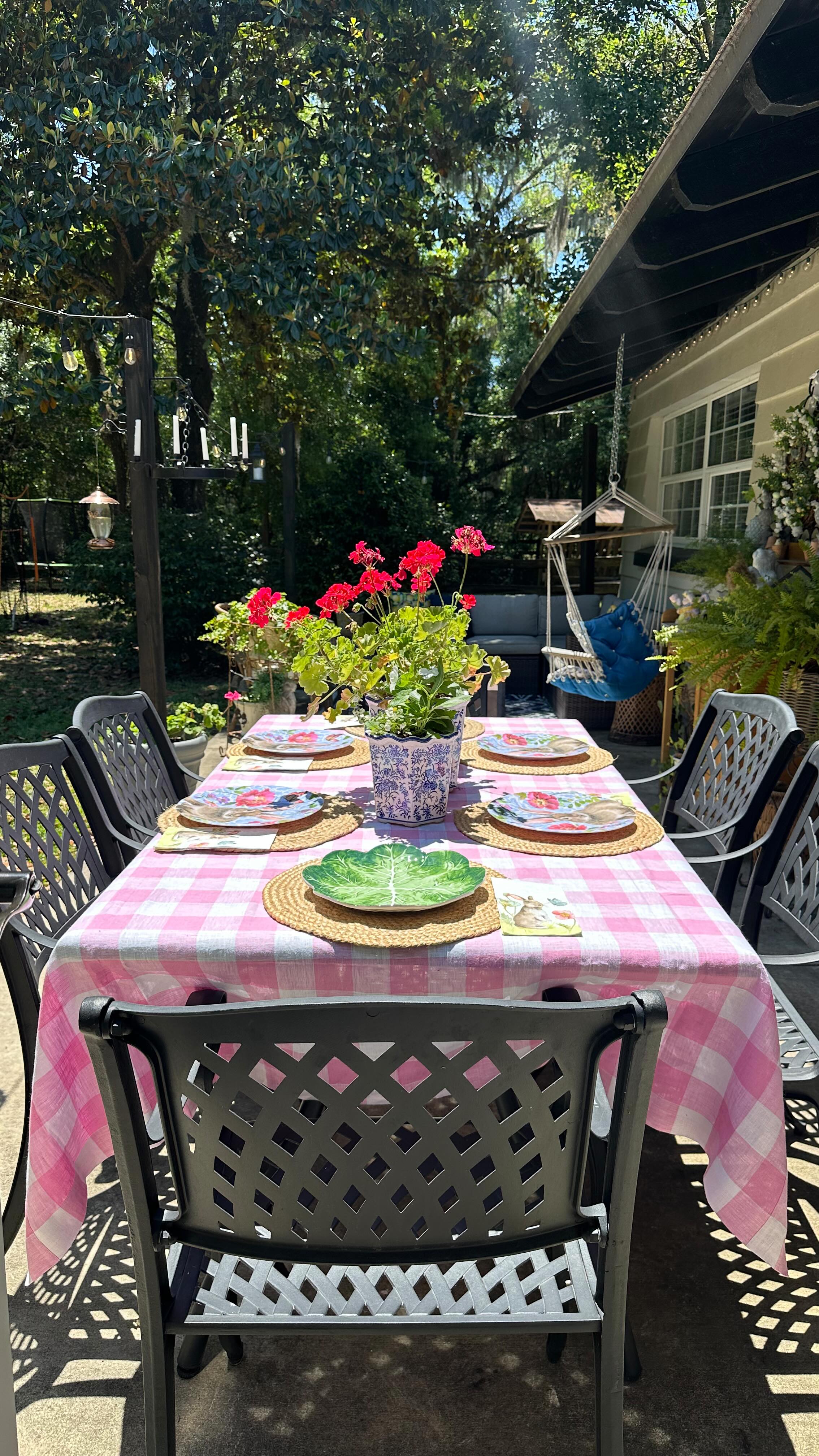 Instagram post by @frenchflairfarmhouse_ for Villeroy & Boch. Caption reads: Happy Good Friday! ☦️I have my home as ready as....