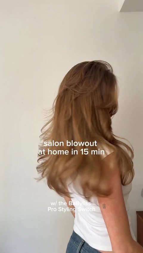 Instagram post by @josiejabs for BaBylissPRO. Caption reads: [...] n easy salon blowout at home with the....