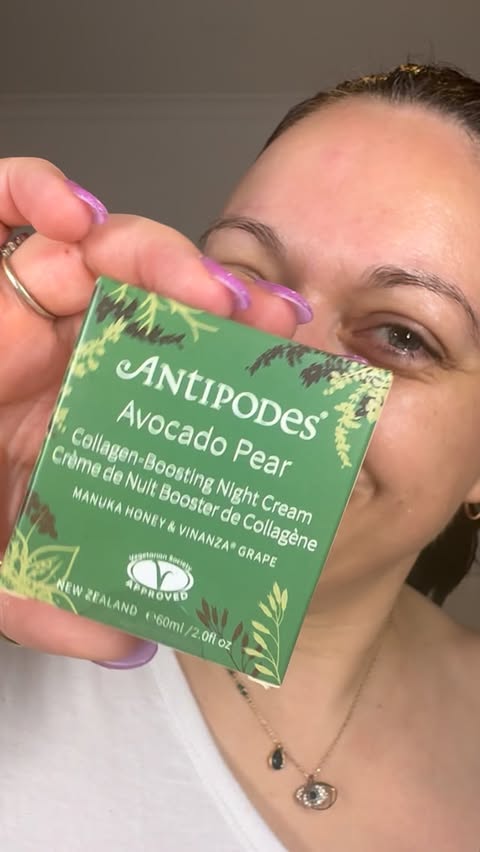 Instagram post by @jess_pinal for Antipodes Skincare. Caption reads: 💚💚💚💚💚💚💚💚💚

Antipodes 
Avocado Pear....