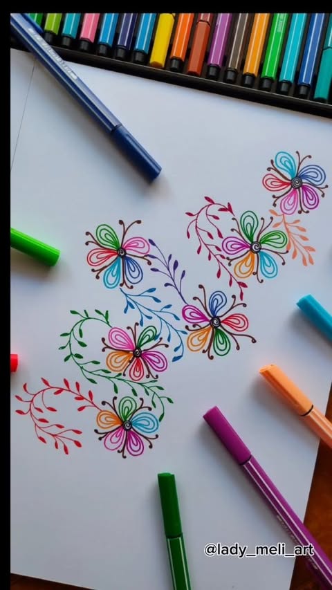 Instagram post by @lady_meli_art for STABILO. Caption reads: Try this once and you'd love it 😍 #stabilo....