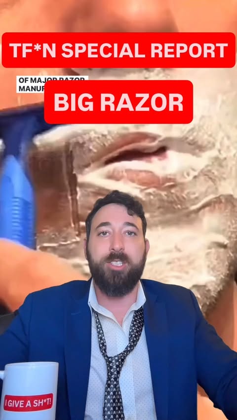 Instagram post by @the4ckinnews for Harry's. Caption reads: Partnering with @harrys to expose Big Razor.....