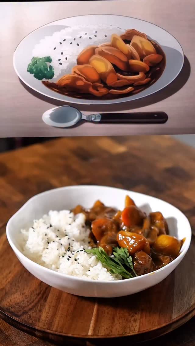 Instagram post by @blacklegbritty for Sony Pictures. Caption reads: Recreating Aki’s Japanese Curry from season 1 of....
