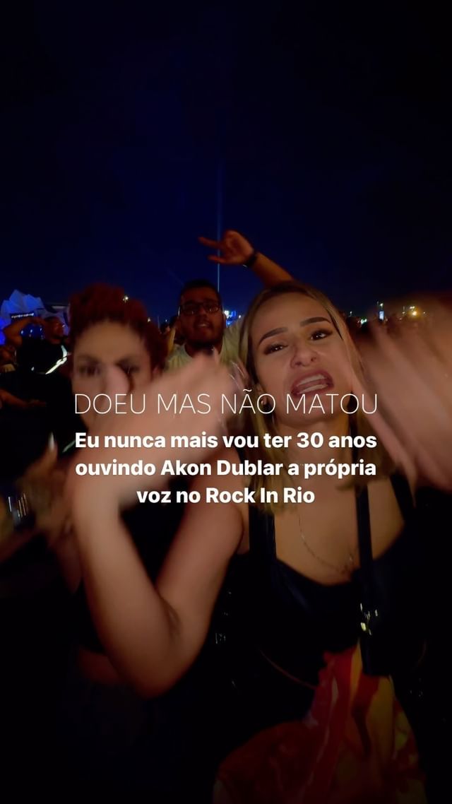 Instagram post by @elisamelloo for Rock in Rio. Caption reads: É sobre aceitar e saber aproveitar as....