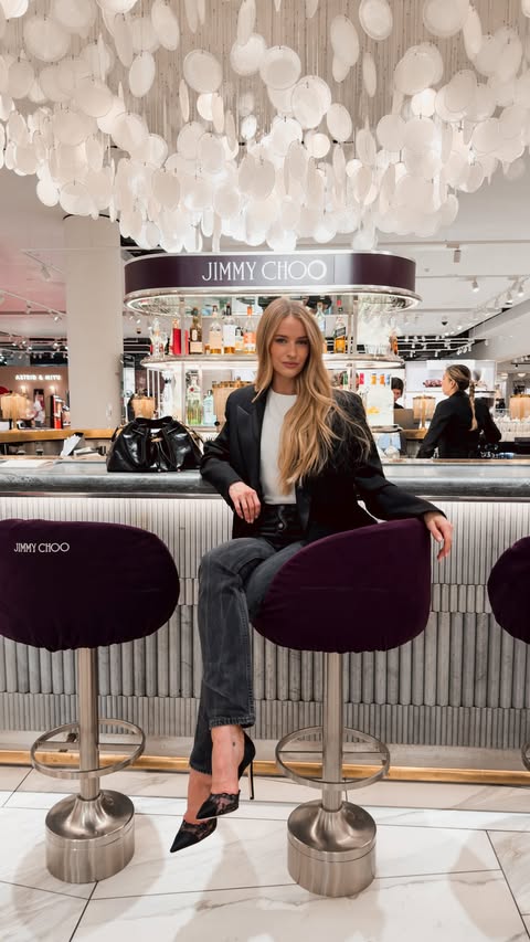Instagram post by @victoria for Jimmy Choo. Caption reads: Calling my Manchester girls - your @jimmychoo....