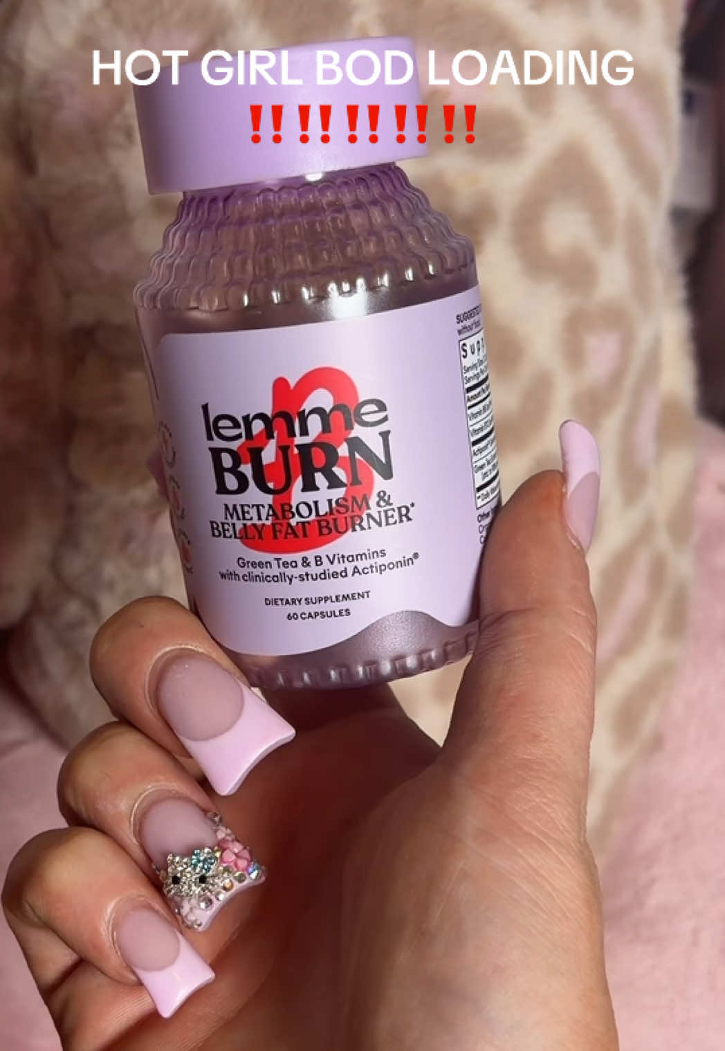 TikTok post by @baddieaesthetic08 for Lemme. Caption reads: Need that thang YAA #lemmeburn #metabolism....