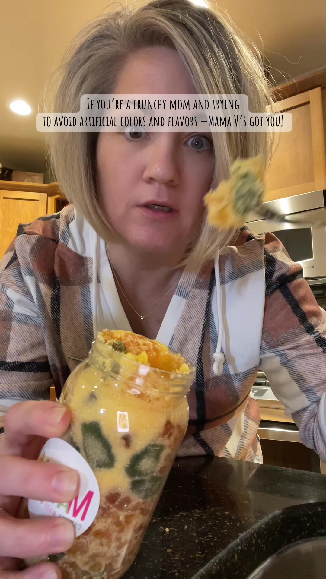 TikTok post by @uneekeye17 for Mama V’s Candy. Caption reads: Mama V’s Natural Candy Gummies & Powder 🍑 No....