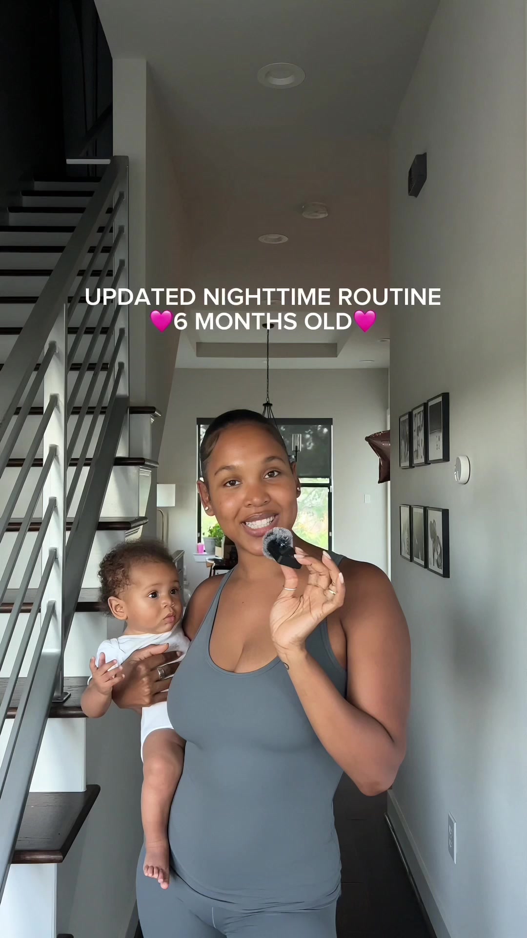 TikTok post by @codialyn_ for Kindred Bravely. Caption reads: Six month old nighttime routine! Mamas here are....