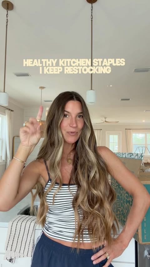 Instagram post by @brynley.joyner for Thrive Market. Caption reads: the top items I keep restocking from @thrivemarket....
