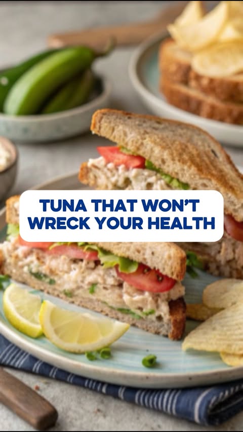Instagram post by @thelowtoxqueen for Safe Catch. Caption reads: 🚫 Most canned tuna isn’t as “healthy” as it looks....