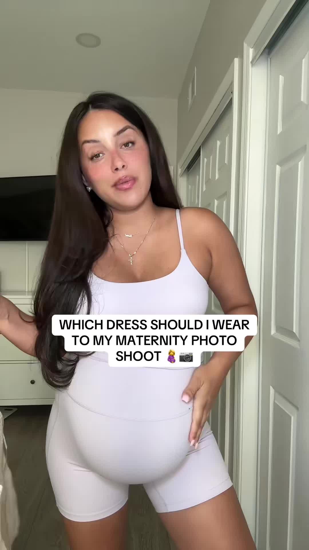 Instagram post by @victoriasofiashops for PinkBlush Maternity. Caption reads: Maternity photo shoot season is here... 👏🤍🤰📸....