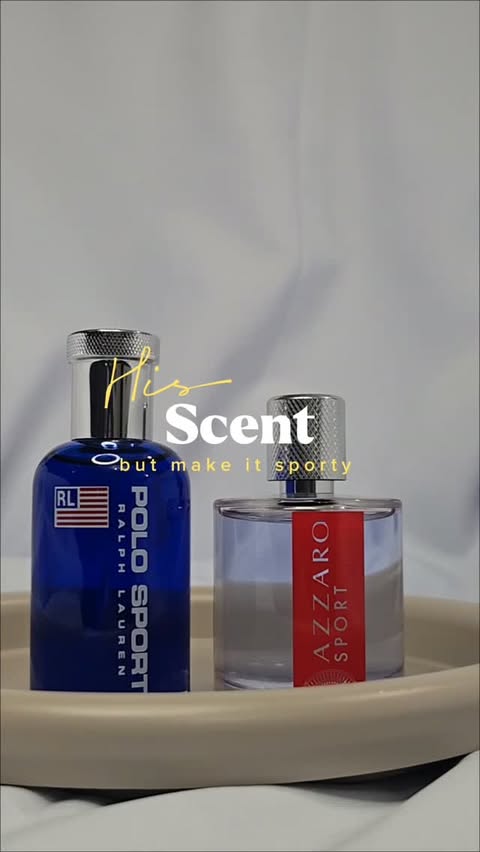 Instagram post by @fatimazahradehani for Ralph Lauren Fragrances. Caption reads: [...] sporty scents and honestly… 👀✨....