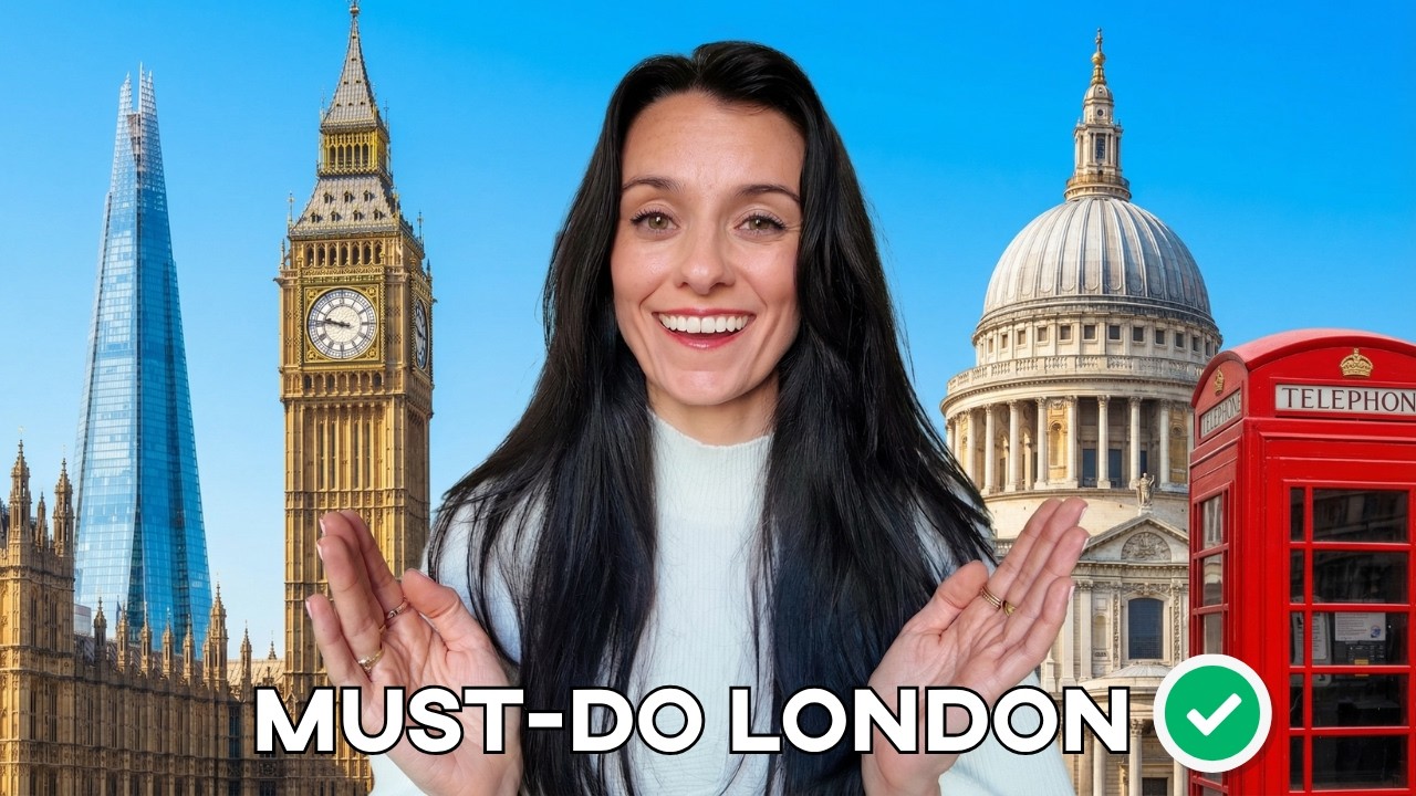 YouTube post by @loveandlondon for fas.st. Caption reads: 25 experiences you MUST have on your London trip.