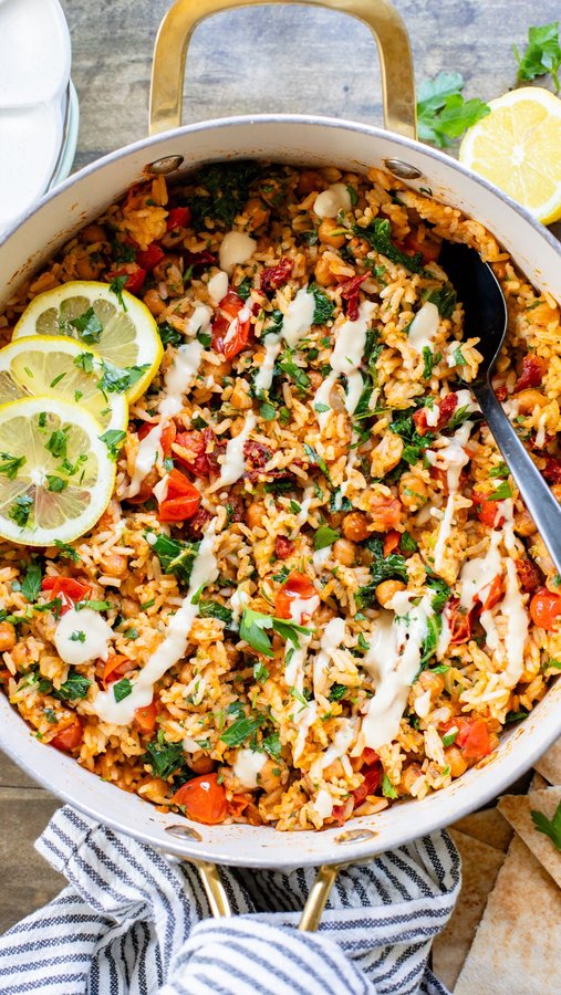 Instagram post by @thissavoryvegan for Success Rice. Caption reads: When you are short on time, this Mediterranean....